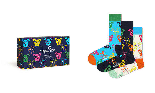 3-Pack Mixed Dog Socks Gift Set-XDOG08-0150