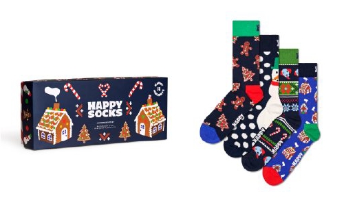 4-Pack Gingerbread Socks Gift Set
