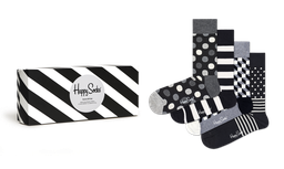 4-Pack Classic Black &amp; White Socks Gift Set-XCBW09-9150