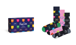 3-Pack Mixed Cat Socks Gift Set-XMJA08-0150